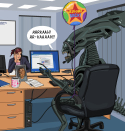 jimllpaintit:  Dear Jim, please paint me The Alien Queen, back off maternity leave and bollocking everyone for not using Dropbox properly. Requested via Twitter by @FabulousGadalf 