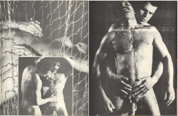 A little vintage bondage in the background while Roy and his bud have some fun in the shower.