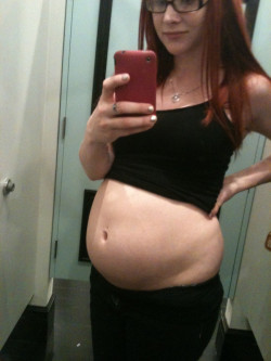 changingroomselfshots:  Did not realize how pregnant I looked till I went into a dressing room