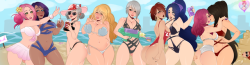   Summer Fallout4 girls multicomm finished n.n Phew 9 girls are a lot of girls&hellip; *sweats*All girls from left 2 right (Alysa, Alma, Kim, Sammy, Alexandra, Caira, Chloe, Elise and Natalia) Wich one is your favourite? &lt;3You can find the high-res