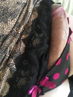plikespanties:  New Nighty !  Iâ€™m so happy with my new Nighty itâ€™s Stretchy, Clingy Satin with a Lace Hem &amp; feels so sexy â€¦â€¦especially with my Black Lace Top Hold Upsâ€¨I hope it looks as nice as it feelsâ€¦. ?  Another picâ€¦.