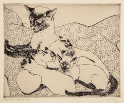 catonhottinroof: Orovida Camille Pissarro (1893 - 1968) Siamese Cats 