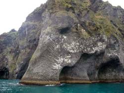 rrareearthh: fisnikjasharii: Naturally Erupted Elephant Rock in Heimaey in Iceland I’ve often seen pictures of the elephant’s head, and have been amazed by it every time. But I’d never seen the picture from above, showing the whole body/tail and