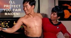 spatscolombo:  I just learned that Nichelle Nichols ad-libbed “sorry, neither” in rehearsals and they were only able to sneak it by the censors because it wasn’t in the script and—excuse me I’m overcome with happiness because my favorite Uhura