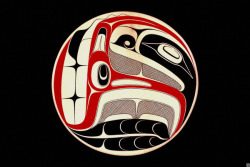 5centsapound: Robert Davidon (series of drums from 1990 - present)  A Northwest Cost Native of Haida and Tlingit descent, he is a master carver of totem poles and masks and works in a variety of other media as a printmaker, painter and jeweller. He is