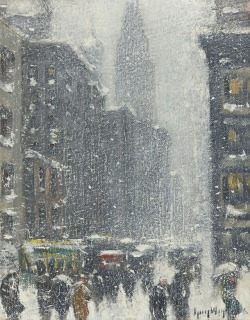 furtho:  Guy Carleton Wiggins’ snow scene, New York (via here)