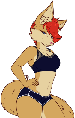 For the Trials in Tainted Space Panty Project!Officer Penny in a sports bra!I swear this is an actual sports braFuta version