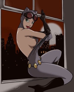 superheropinups:  Not Safe for Work Wednesday Catwoman - Japes 