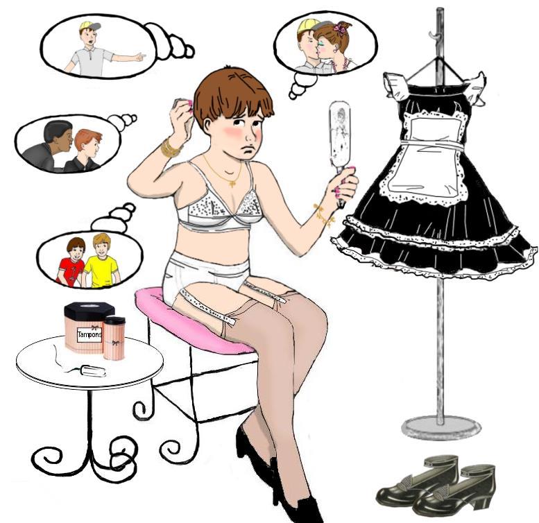 Mother petticoat son training sissy maid