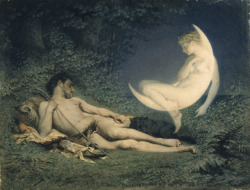 ganymedesrocks: Errare Insomniae Est; sed perseverare diabolicum… Endymion and Selene - In Greek myth, Selene was the goddess of the moon who fell in love with the mortal Endymion.  According to some versions of the tale, Selene cast a spell over