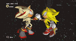 s-ranked-gaming:  Sonic Adventure 2 - Super Sonic and Super Shadow 