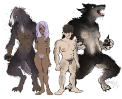 Here’s some wolves!!!! Why’d I draw their werewolf forms when I never intend to draw them again&hellip;? Shh&hellip;Support me on Patreon!