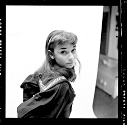 vintagegal:  Audrey Hepburn photographed by Milton Greene for her Broadway debut as Gigi (1951)