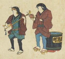 hotmeat89:  grgdkfa: Two Catfish as Street Musicians in the Kashina district (Jishin no sucharaka) ca. 1855, artist unknown  Daft Punk 