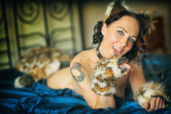 lilmissnatalie:  Kitty. Photo by @perrygallagher. Tail and ears by #kittencream lil miss natalie — professional submissive 