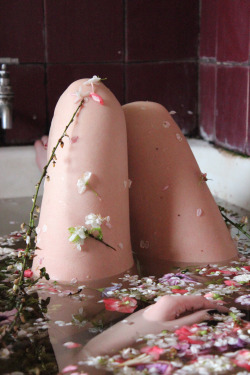 rebecca-kate:Spring Goddess, 2012 By Rebecca Kate. You know, I really love the idea of this photograph. I would, in actual fact, love it, if only they had cleaned the bathtub before taking it. Seriously people, THERE’S MILDEW AND SOAP SCUM ALL OVER