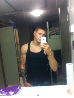 militaryboysunleashed: As promised… 20 year old Marine from Camp Lejeune, NC. 