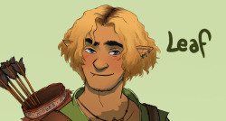 kupo-klein:  Another of my Ocs, Leaf!He lives in the forest trying to live by the old elven tradition. He’s best friends with a werewolf :3