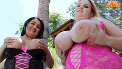 fetishontheweb:  Its all about boobs, lingerie &amp; stockings w/ @sinfulceleste ! New vid posted at SinfulCeleste.com #plump 