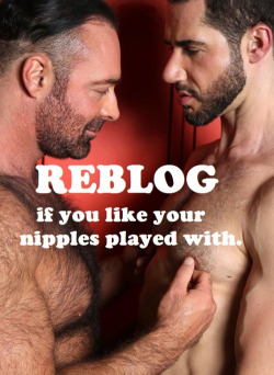 your-favourite-son:  theproudhomosexual-deactivated2:  Yeah, I like a guy to fondle and suck and bite and lick my erect, hairy nipples during sex. Especially when I’m riding him. My ample, furry male tits look like the guy’s in the 6th gif.   Hit