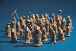 theegoist:Amazing and unique finding of 43 anthropomorphic figurines, terracotta, around 4600 BC, Neolithic period, Vinča culture, excavated at Crkvine archaeological site in Stubline village, vicinity of Obrenovac, central Serbia.This group finding