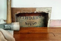 equinoxparanormal:  This Creepy 100-Year-Old Ouija Board was Found Inside a Wall A construction worker in an undisclosed location was tearing open a wall in an old house when he found something terrifying. After removing the cover from a heating vent,