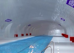sa-mie:  provocatize:  -Abandoned underground station in Paris converted into a pool  this is the bEST THING I HaVE EVER SEEN WhAT THE fUCK 