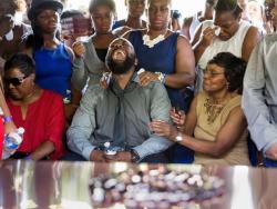 jawnthebaptiste:  kingjaffejoffer:  Michael Brown’s dad before the burial.  The emotion and all of the sweat…. shit is hard to look at, even if its only a picture  I didn’t want to reblog this because it’s hard to look at, but people SHOULD see
