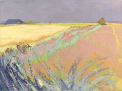 thunderstruck9:  Jannes de Vries (Dutch, 1901-1986), Cornfields, 1970. Oil on canvas, 60 x 80 cm. 