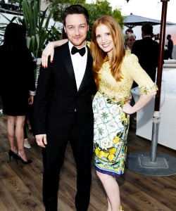 mcavoyclub:  James McAvoy and Jessica Chastain attend “The Disappearance Of Eleanor Rigby” 67th Cannes Film Festival pre-screening  