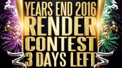 Tick, Tock, Tick, Tock, Time is almost up to get your renders submitted to Renderotica&rsquo;s 2016 Year&rsquo;s End Render Contest! For all of you who wait till the last minute, it&rsquo;s that time now! Only 3 days left till we close the contest&hellip;