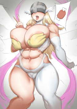 mr-ndc:Finished coloring Angewomon, lazy colors tho..