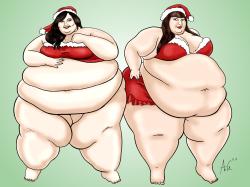 ray-norr:Something festive for the holidays: portrait of Big Cutie Ash and Kellie Kay ^_^