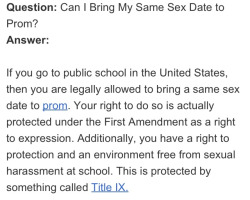 saladsally:  rcah:  thegayteen:know your rights  it’s prom season pls share this so everyone knows    aww yeah school law