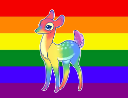 alouette-lulu:  I drew some flag deers for pride month ! Be proud of who you are !  you can use them if you credit me  Sweet :3