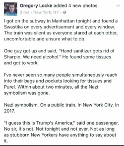 quasi-normalcy: Spread this around; remind the world that for every Nazi, there’s an entire train full of sensible people capable of basic moral behaviour. 