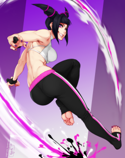 mugis-pie:  A little fanart of Juri, from Street Fighter series. I wanted to mix her classic hairstyle (which I prefer) with her new alt outfit from SFV (which I VERY MUCH prefer). Hope you like her! 