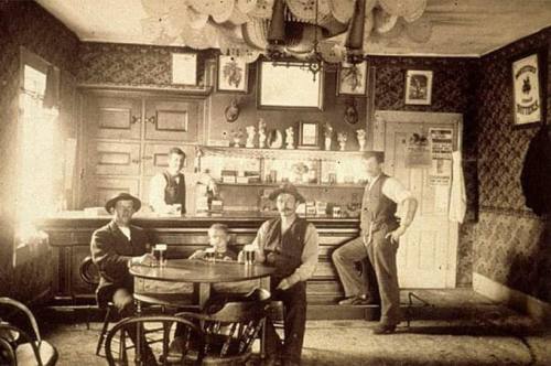 A saloon that allowed children their own child-size beers, Wisconsin, 1890. Nudes &amp; Noises  