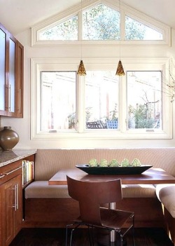 sweetestesthome:  Breakfast Room Banquettes - Sure do wish that we could include one in our breakfast room…( ideas 13,14,16…)Click to check a cool blog!Source for the post: Click