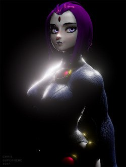 cphyffer: Raven (miss hotness supreme). Modeled in ZBrush, UVed and prepped in Blender, Textured with Substance, and brought to Unreal Engine 4. I hope one day however, to distance myself from Epic’s ecosystem and move to a different engine. (for personal