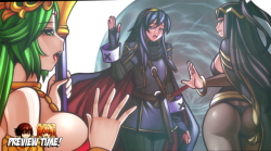 jadenkaiba:   “Thank you Lady Palutena~!”MANGA COMMISSION for SangerZ of DeviantartPage 6 The End of the yuri moments of Palutena (Kid Icarus), Lucina and Tharja (both from Fire Emblem: Awakening)Lucina and Tharja thanking Lady Palutena and return