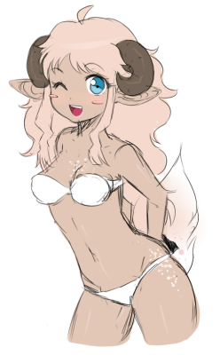 steffydoodles:  Quick slap of colors, not sure about palette still.    another sheep girl for him! 