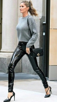 kendrabrooks1414:  Top 10 favourite black shiny pants pictures of the year! Enjoy!!!