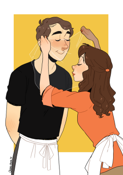 theartoflottie:  I just had to draw some proper fanart of Pushing Daisies since it is definitely one of my favourite tv shows ever. So here have Ned and Chuck also known as the OTP who made me dead inside.  