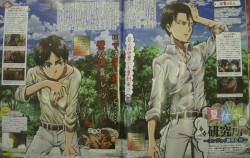 orangemouse:  SCREAMS WHERE CAN I BUY THIS MAGAZINE OH MY GOD LOOK AT THEMMM Why are they wet ? XDD and they are definitely looking at each other *q* Hot pose too heichou ♥ 