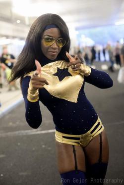 superheroesincolor:    Booster Gold #Cosplay by Maki Roll’s Chop Shop      &quot;I’m Booster Gold; the greatest hero you’ve never heard of…‘til now!!“     Photo: Ron Gejon Photography      [ Follow SuperheroesInColor on facebook / instagram