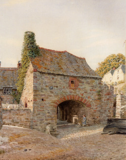 George Price Boyce &ldquo;Old buildings at Kingswear in Devon&rdquo; (1874), watercolor