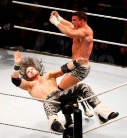 rwfan11:  Dolph Ziggler vs John Morrison ….two hard-bodied sexy beasts going at it! :-)