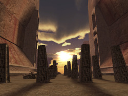 violasarecool:  Valley of The Dark Lords, Korriban - Kotor 1 &amp; 2 …..click for captions just got to the valley in kotor 1, so naturally i had to go back to kotor 2 and check out the differences… this isn’t quite as dramatic as the whole enclave