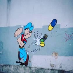 #popeye #streetart #graffiti #pills #art #croydon